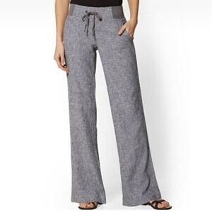 Soho New York & Company Women's Linen Blend Pants Size L - Gray